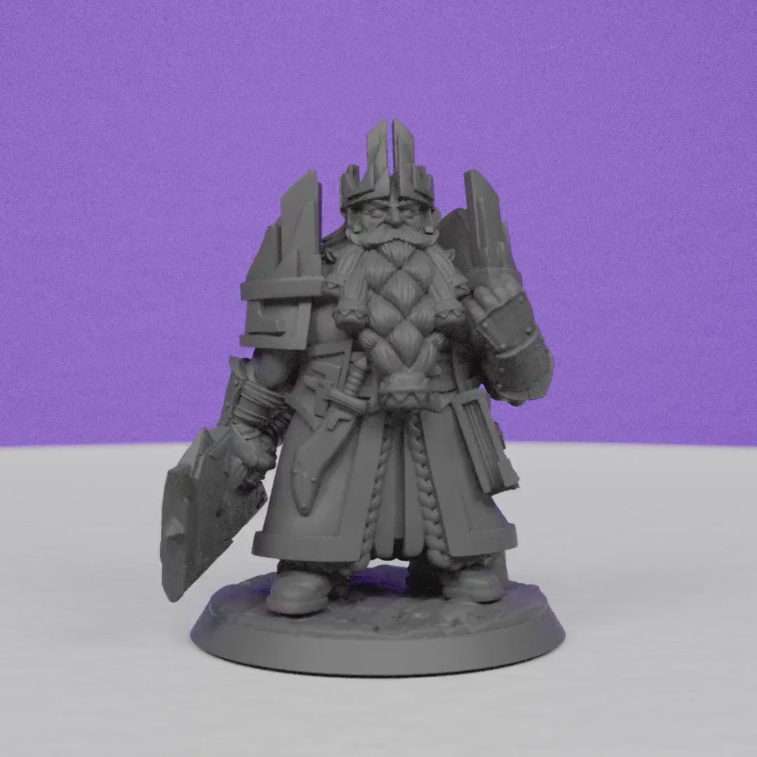 Dwarf King | Miniatures Blueprint | Compatible with D&D/AoS | Fantasy