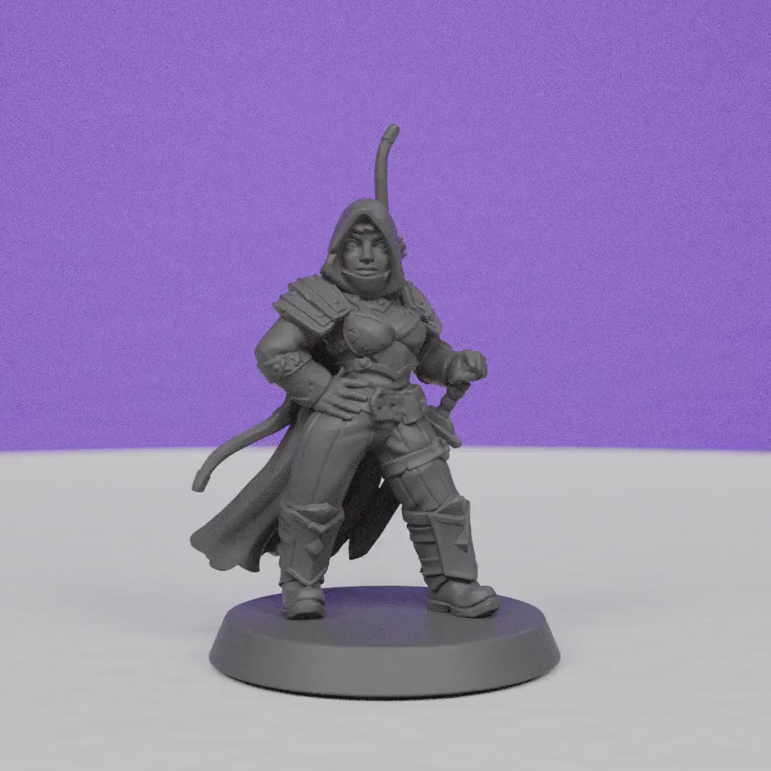 Female Dwarf Ranger | Galaad Miniatures | Compatible with D&D/AoS | Fantasy