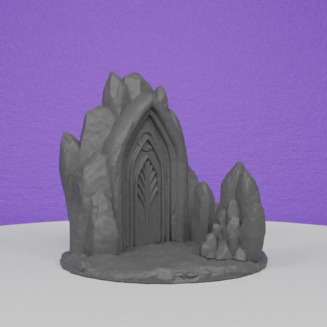 Door on the Mountain Scenery | TPK Lab | Compatible with D&D/AoS | Fantasy | Tabletop RPG