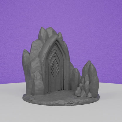 Door on the Mountain Scenery | TPK Lab | Compatible with D&D/AoS | Fantasy | Tabletop RPG
