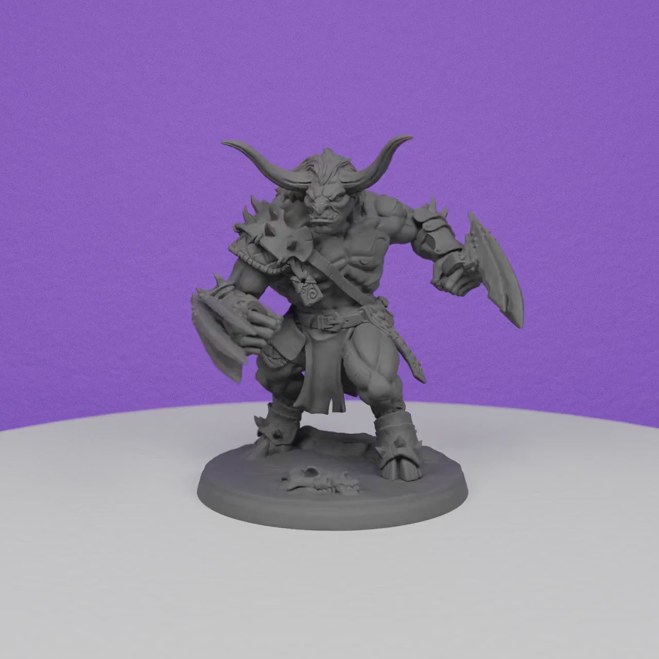 Beastmen Minoc Minotaur Fighter | Artisan Guild Miniatures | Compatible with D&D/AoS | Fantasy | Tabletop RPG