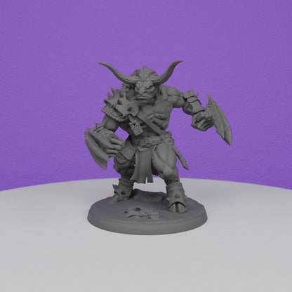 Beastmen Minoc Minotaur Fighter | Artisan Guild Miniatures | Compatible with D&D/AoS | Fantasy | Tabletop RPG