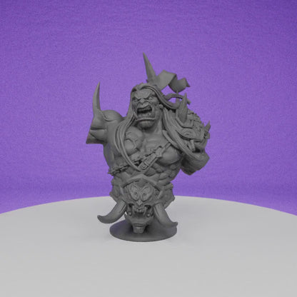 Orc King Throgar Chainbreaker Bust | Artisan Guild | Compatible with D&D/AoS | Fantasy