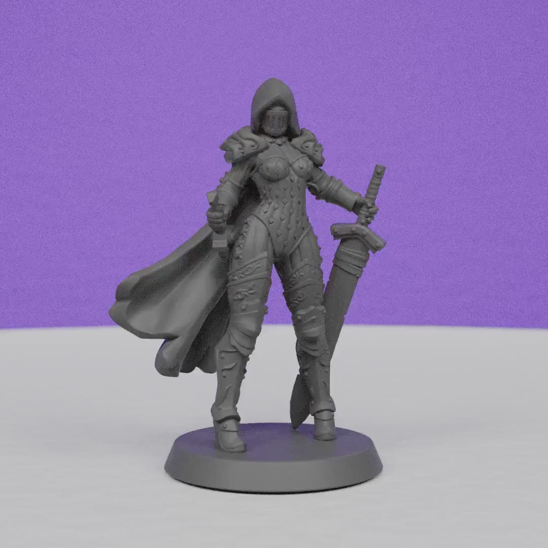 Female Queens Knights | Galaad Miniatures | Compatible with D&D/AoS | Fantasy | Tabletop RPG