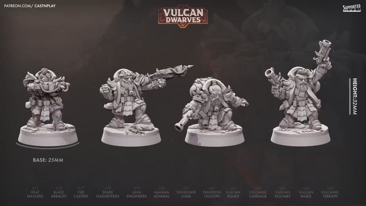 Dwarf Blaze Arbalists Miniatures | Ranged | CastnPlay | Compatible with D&D/AoS | Fantasy