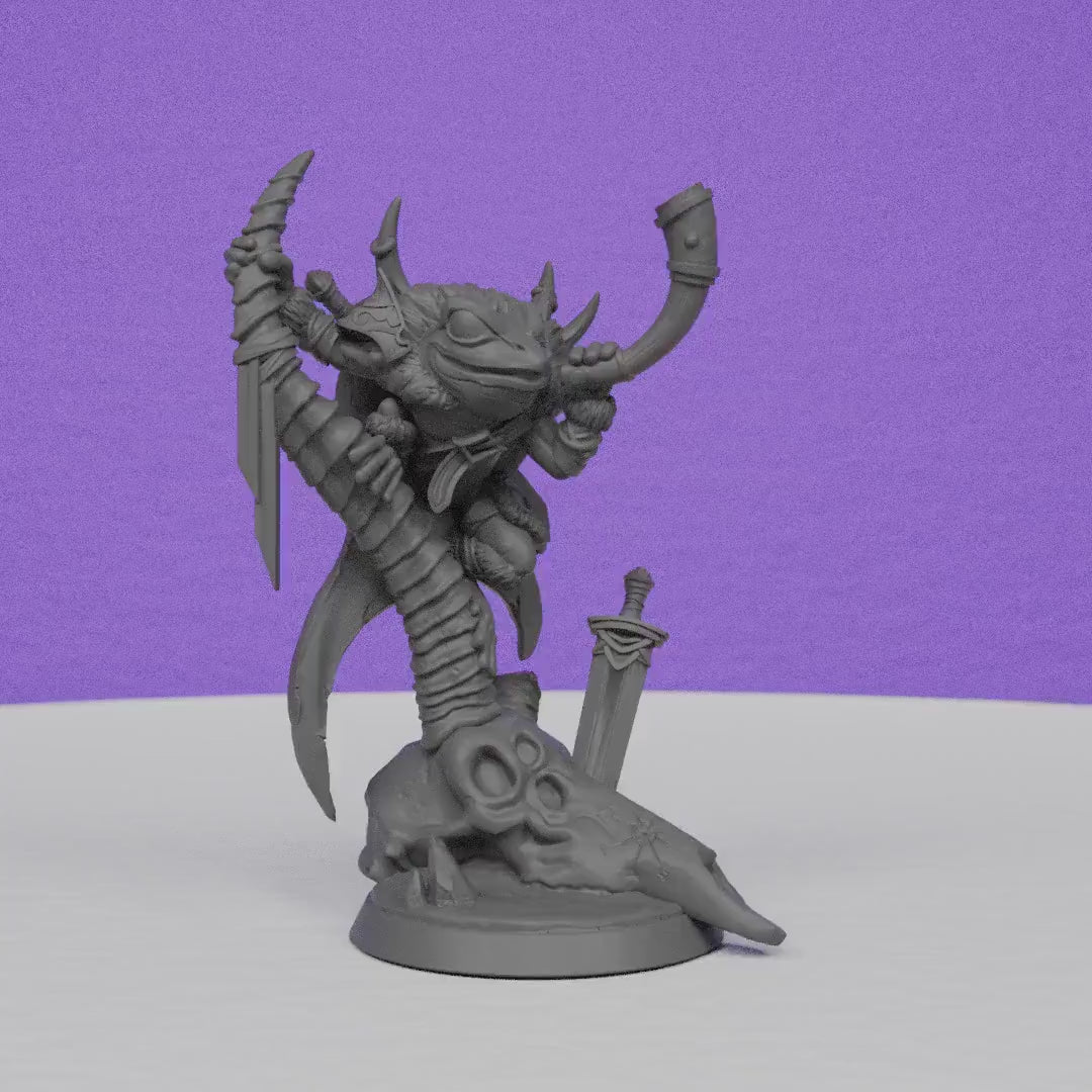 Viking Frog | Miniatures Blueprint | Compatible with D&D/AoS | Fantasy