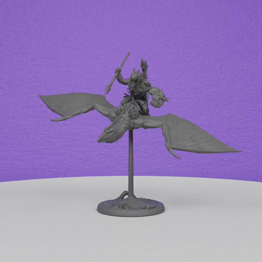 Pterowyvern Rider | Artisan Guild Miniatures | Compatible with D&D/AoS | Fantasy | Tabletop RPG