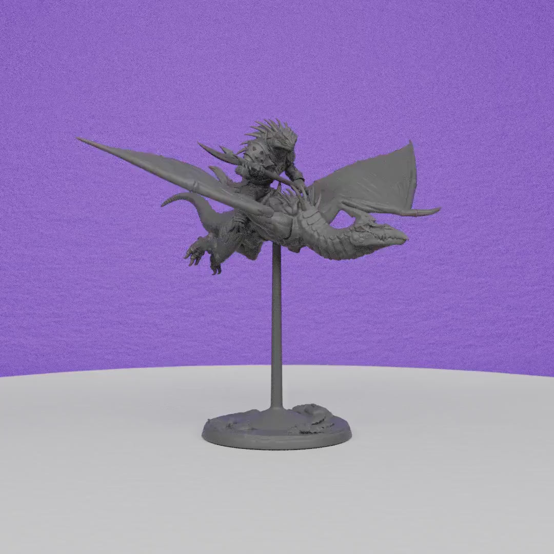 Pterowyvern Rider | Artisan Guild Miniatures | Compatible with D&D/AoS | Fantasy | Tabletop RPG