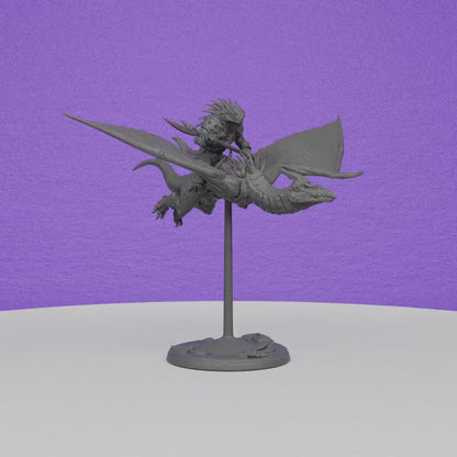 Pterowyvern Rider | Artisan Guild Miniatures | Compatible with D&D/AoS | Fantasy | Tabletop RPG
