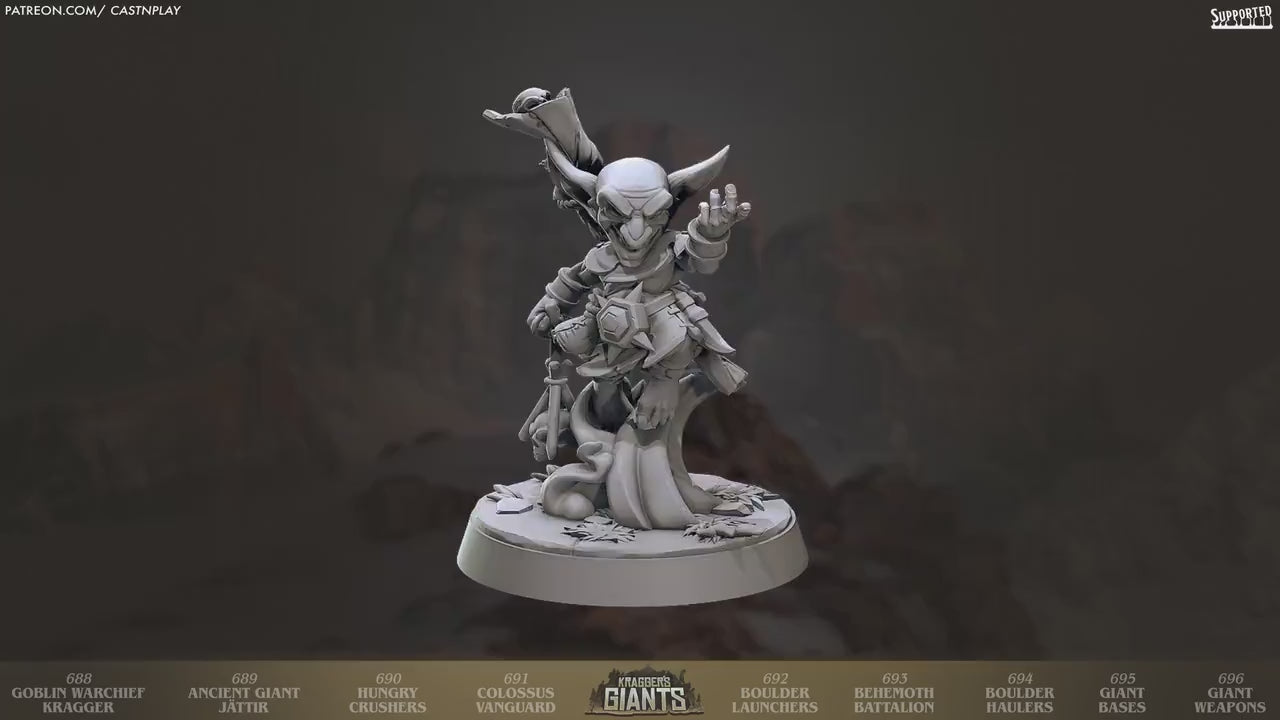 Goblin War Chief Kragger | CastnPlay | Compatible with D&D/AoS | Fantasy