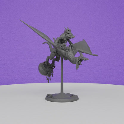 Pterowyvern Rider | Artisan Guild Miniatures | Compatible with D&D/AoS | Fantasy | Tabletop RPG