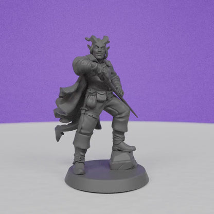 Tiefling Duelist | Galaad Miniatures | Compatible with D&D/AoS | Fantasy | Tabletop RPG