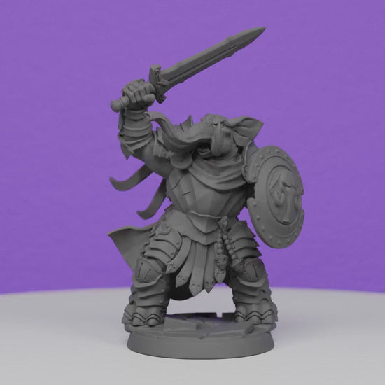 Ivory Sentinel with Broadsword and Shield | Artisan Guild Miniatures | Compatible with D&D/AoS | Fantasy | Tabletop RPG
