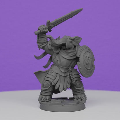 Ivory Sentinel with Broadsword and Shield | Artisan Guild Miniatures | Compatible with D&D/AoS | Fantasy | Tabletop RPG