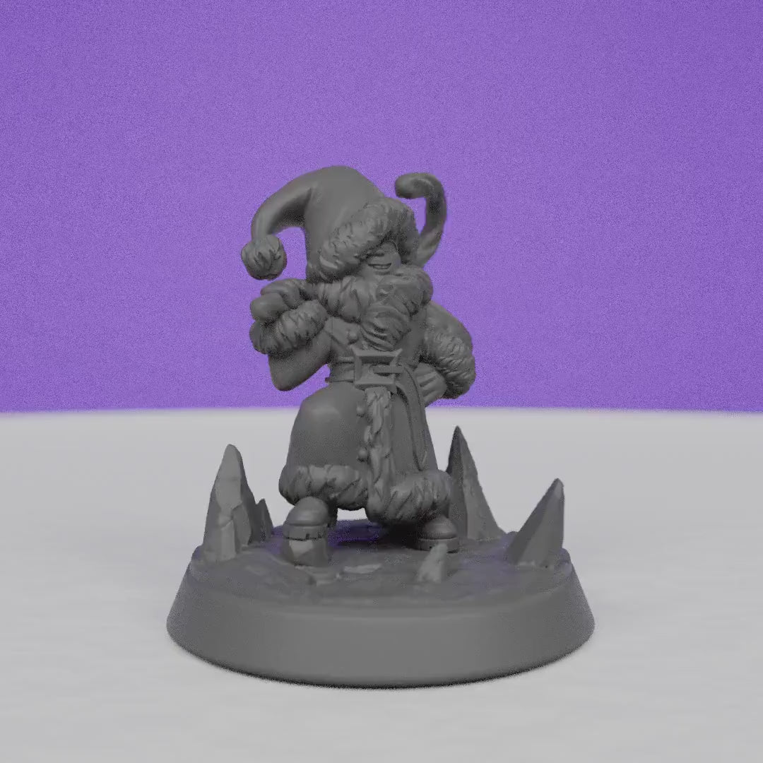 Santa Claus Kid | Miniatures Blueprint | Compatible with D&D/AoS | Fantasy